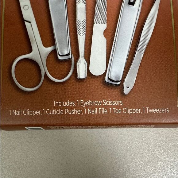 BEAUTY EVOLVED Silver Tone 7 Piece Manicure Pedi Set Travel Pouch Included - Picture 7 of 8